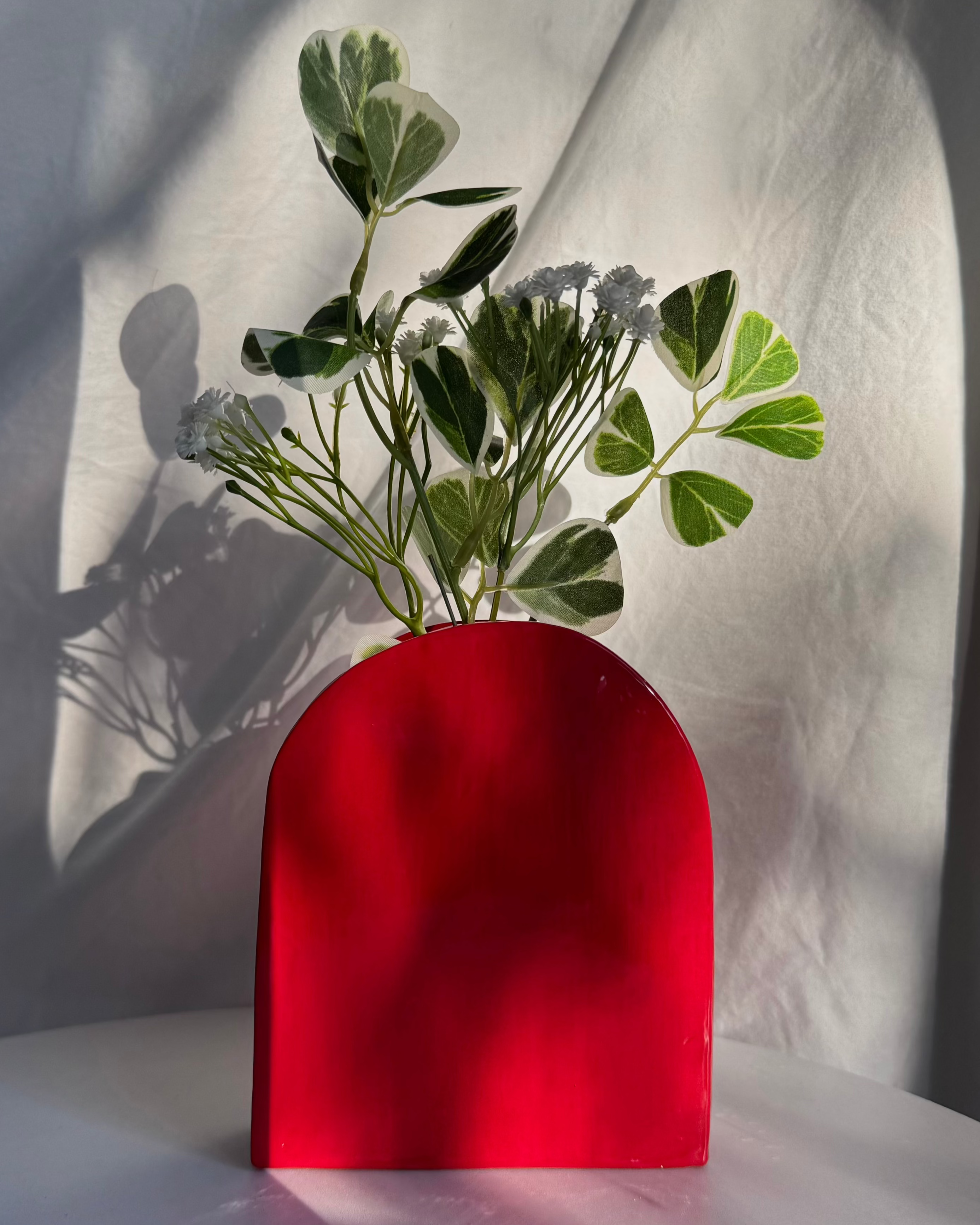 Amara Candleholder or Vase – Versatility in Red